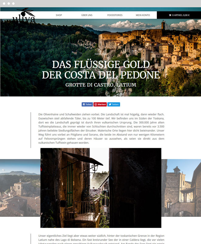Website of uliva UX-Design by Christian Korff